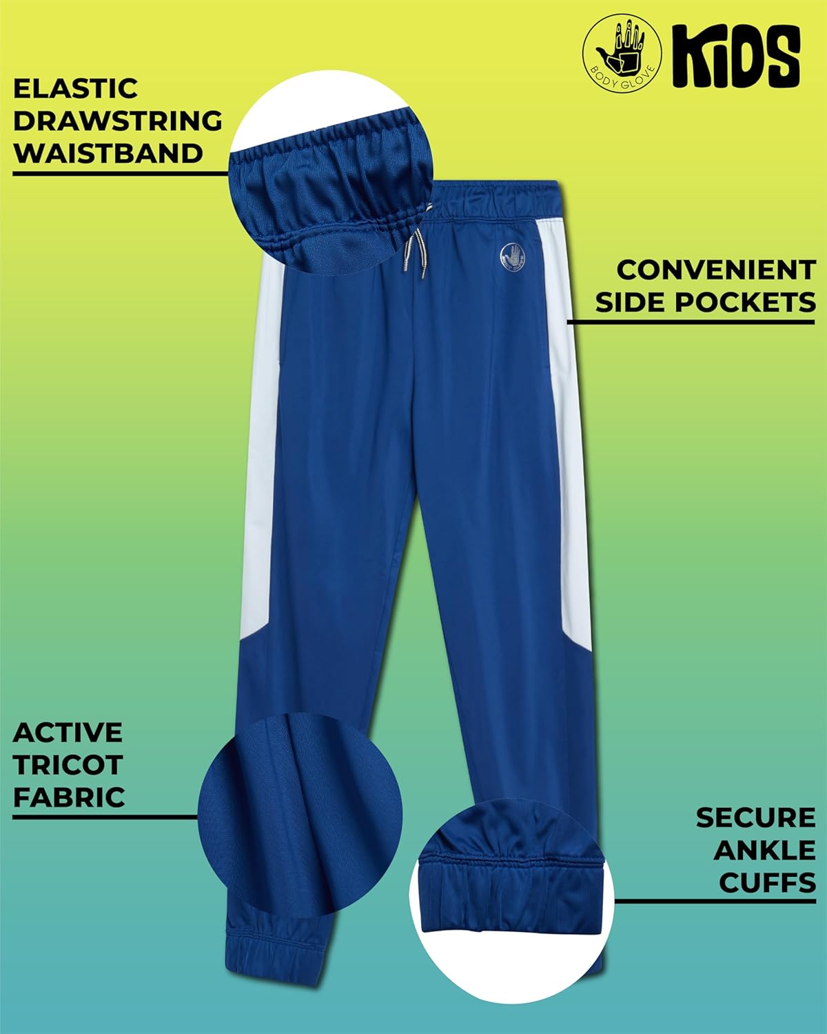 Body Glove Boys Sweatpants - 4 Pack Performance Tricot Boys Joggers with Drawstring Waist - Kids Soft Stretch Athletic Pants - Image 5