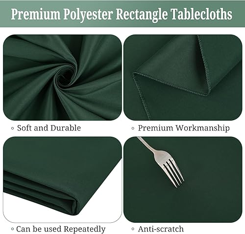 Miniatura 20 de Pesonlook Paquete de 4 manteles redondos blancos de 90 pulgadas, mantel de poliéster para mesas redondas, mantel lavable, resistente a las manchas