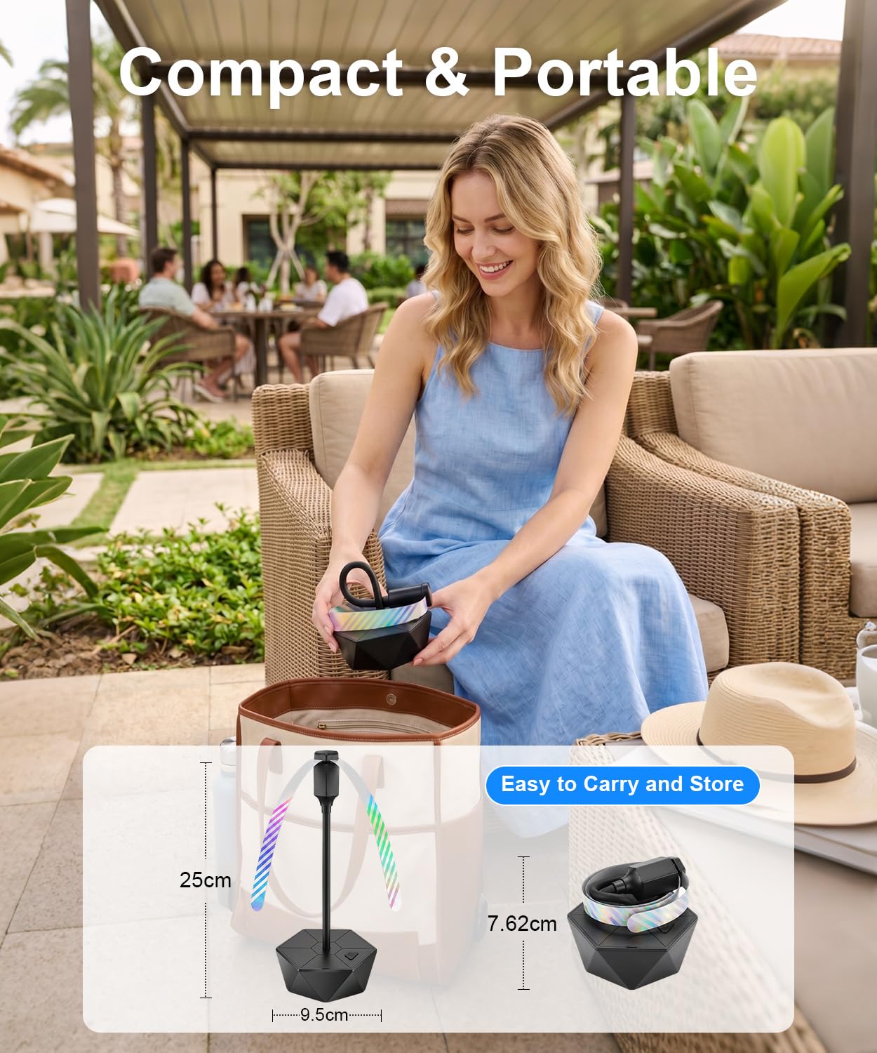 Set di 6 repellenti per mosche senza sostanze chimiche, repellente per mosche e vespe, per tavolo, barbecue e giardino, funzionamento a batteria, scacciamosche