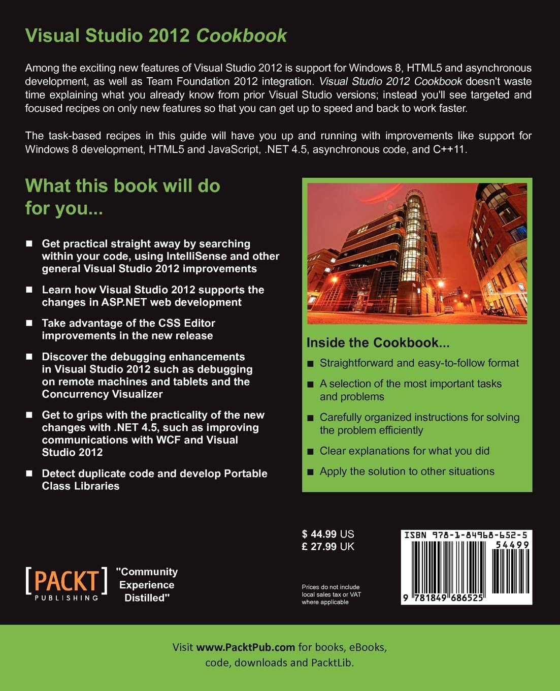 Visual Studio 2012 Cookbook (English Edition)