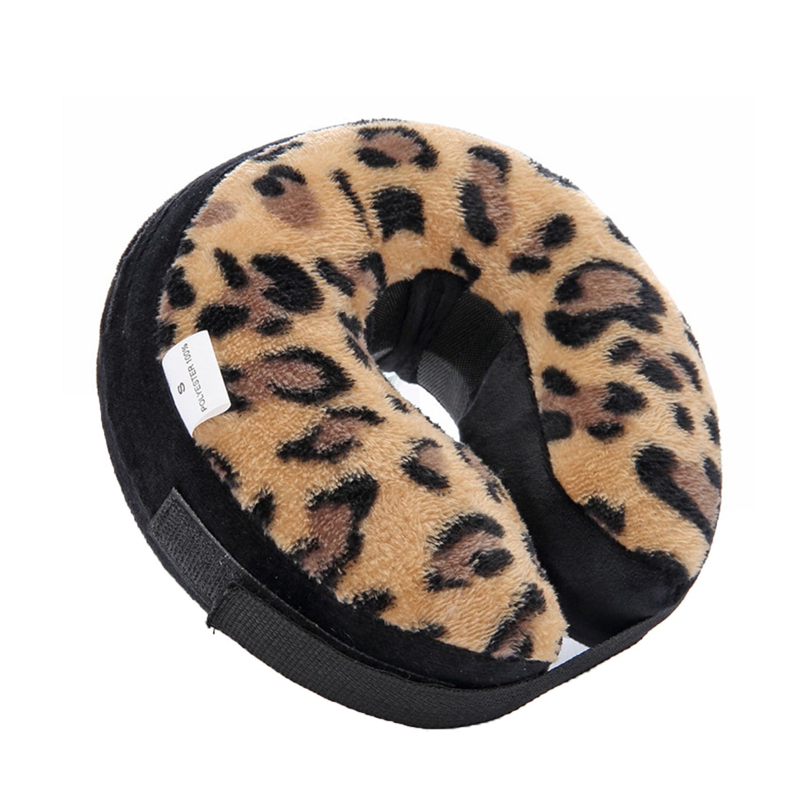 FANSU Inflatable Dog Collars for After Surgery, Recovery Collar for Dogs and Cats Adjustable Pet Cone Collar Soft Round Donut Collar for Cats Dogs to Stop Licking Wounds (M,Leopard print)