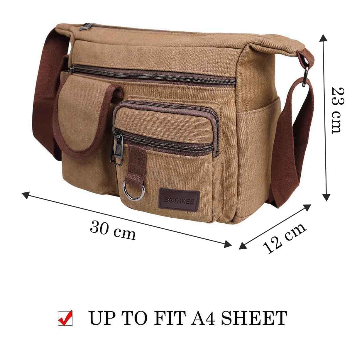 Bolso bandolera para hombre, bolso de mensajero, bolso de escuela, unisex, vintage, lona, para hombre, impermeable, bolsa de teléfono para viajes, ocio, deporte