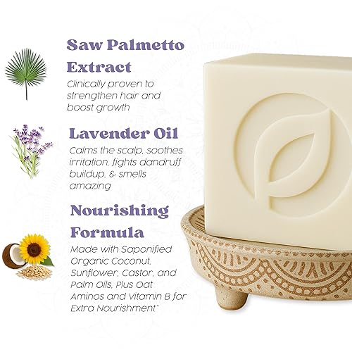 Miniatura 3 de Vegan Loc Shampoo Bar  Champú clarificador de rastas de lavanda sin residuos, hecho para el cuidado del cabello de las rastas