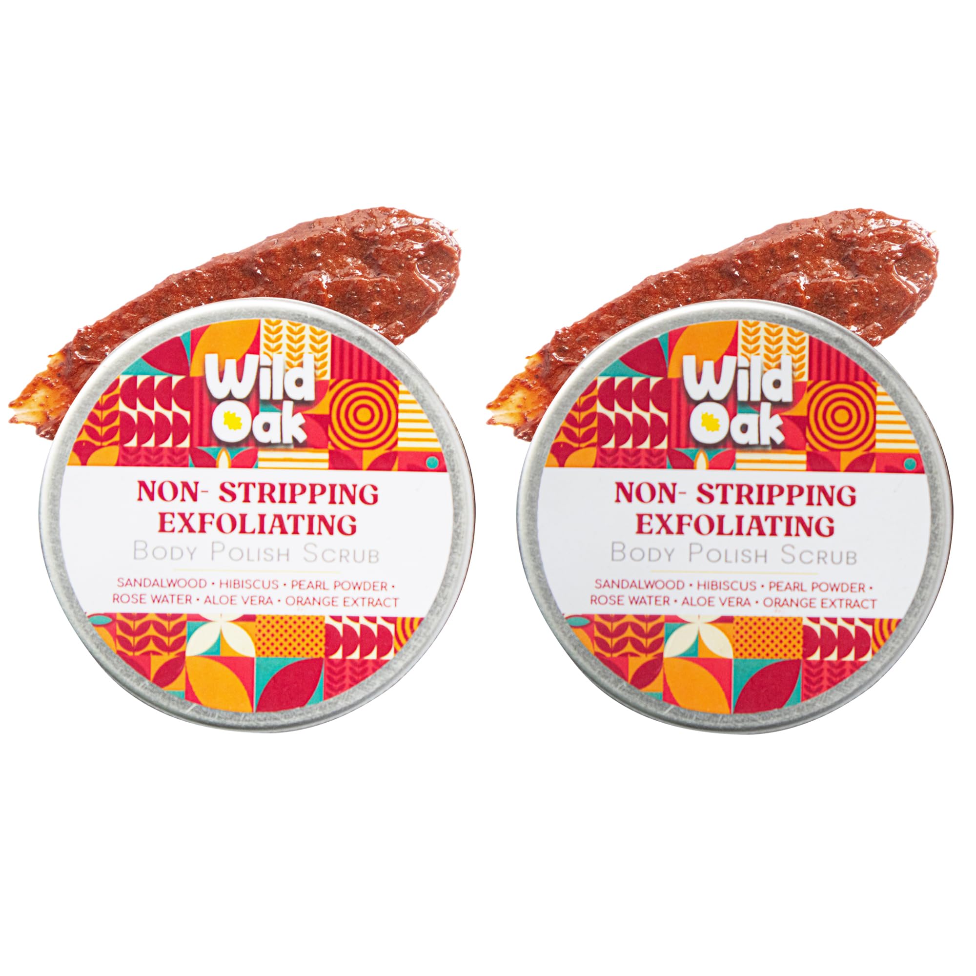 WildOak Aloevera, Sandalwood, Hibiscus Body Scrub | Lightens Dark Area Like Neck & Elbows | Smoothen Bumpy Legs & Hands | Remove Dead Skin | Enriched with Pearl Paste, Orange Peel, Rose | 100gm (Pack of 2)-image-18
