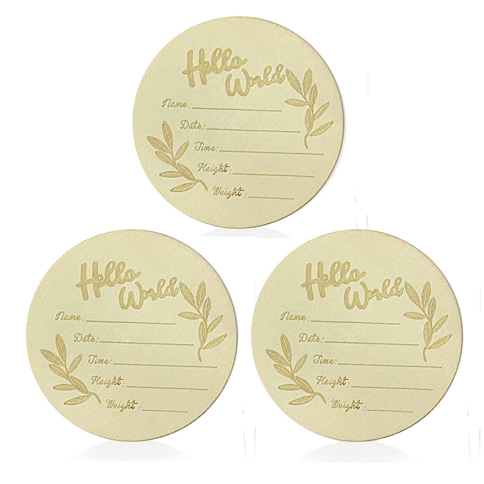 Buy Little Angels Birth Announcement Sign 4 inch 3 Pieces Wooden Baby