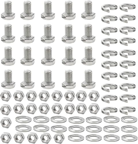 Terminal de batería de motocicleta, paquete de 20 pernos de terminal de batería de motocicleta M6 x 0.630 in M6 x20mm, kit de tuerca cuadrada,