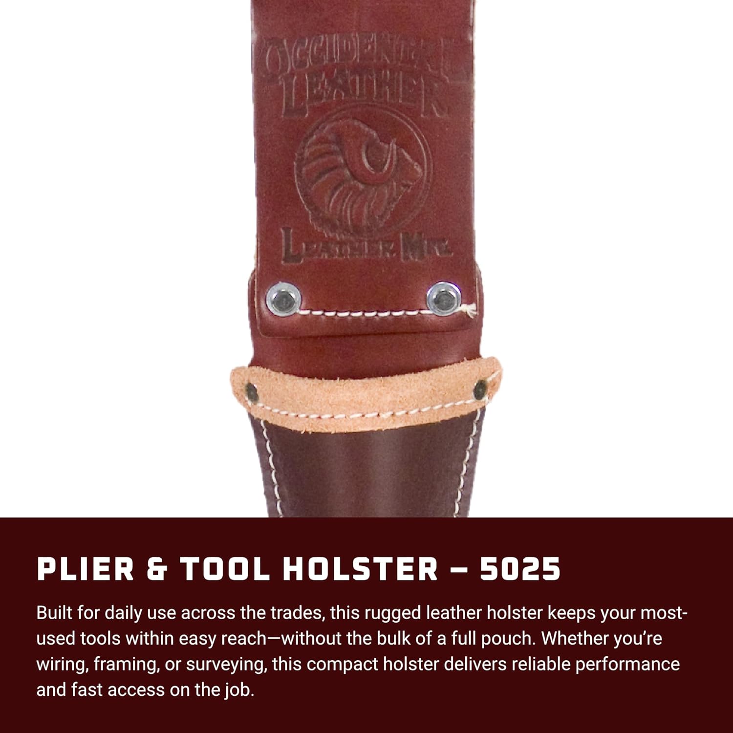 Occidental Leather Plier & Tool Holster - Multi-Tool Compatibility - Open-Bottom Design - Compact - Made in USA