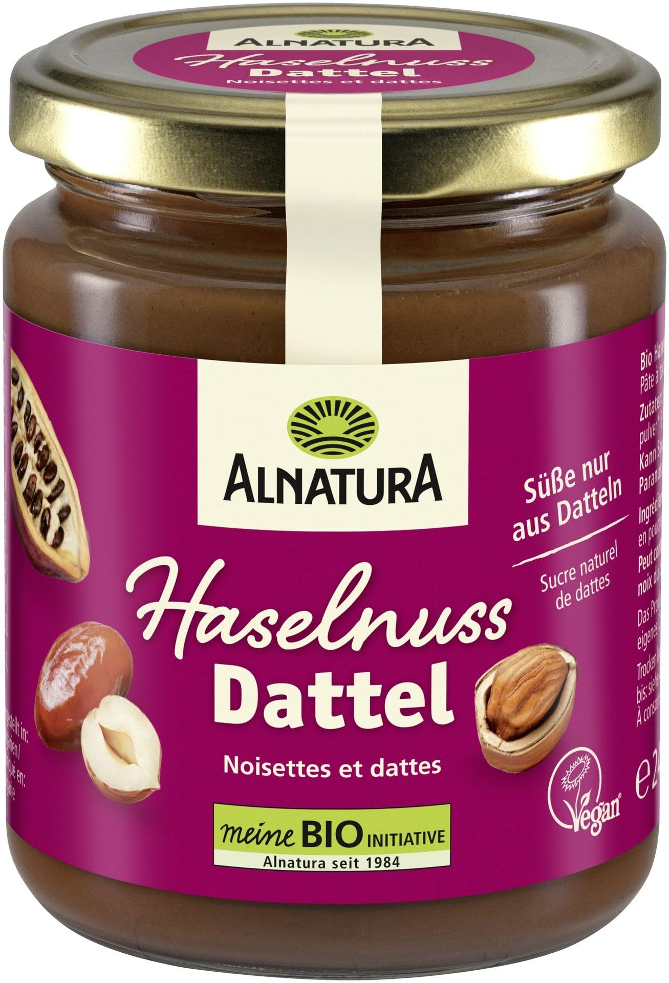 Alnatura Bio Haselnuss-Dattel-Creme, 240 g