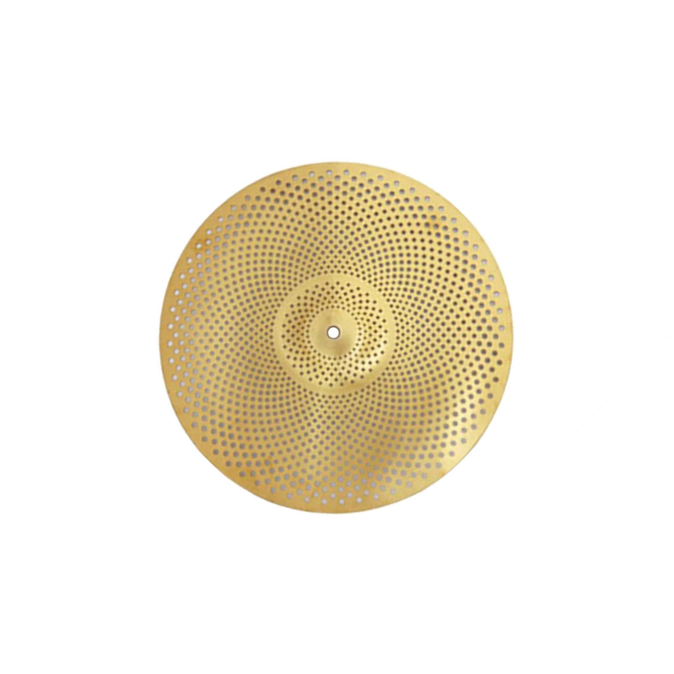Cymbale d'entraînement Whisper : outil indispensable pour les batteurs souhaitant le bruit tout en perfectionnant leur technique à domicile, Or, 18 pouces