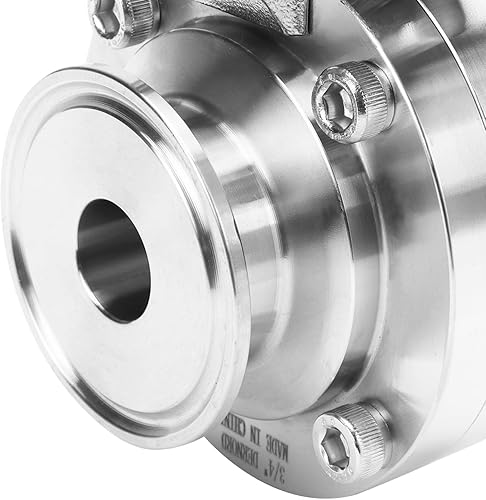 Miniatura 44 de DERNORD Válvula de mariposa de trébol de 2 pulgadas con mango de gatillo, ajuste sanitario de acero inoxidable 304