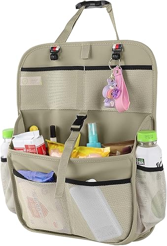 Miniatura 2 de Organizador y almacenamiento colgante para maletero de automóvil, accesorios de almacenamiento de cuero de alta calidad, organizador de asiento