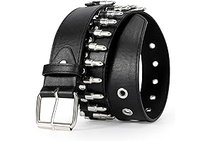 Y2K Studded Bullet Belt: Unleash Your Punk Spirit