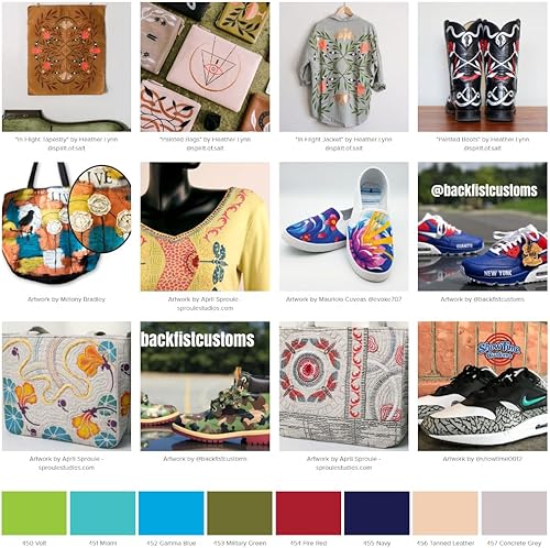 Miniatura 2 de Jacquard Sneaker Series Pintura Neopaca, altamente pigmentada, flexible y suave, para uso en una variedad de superficies, 2.25 onzas, azul marino