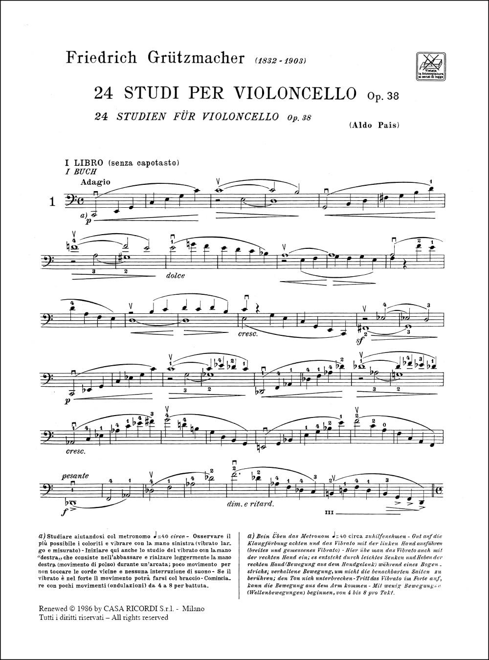 24 STUDI OP.38 - LIBRO I
