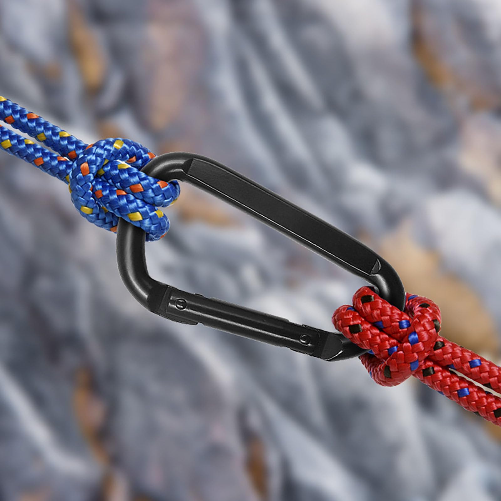 Mousqueton Verrouillable 4.9 Cm – Alliage Léger, Ouverture Une Main, Pour Camping, Hamac, Randonnée
