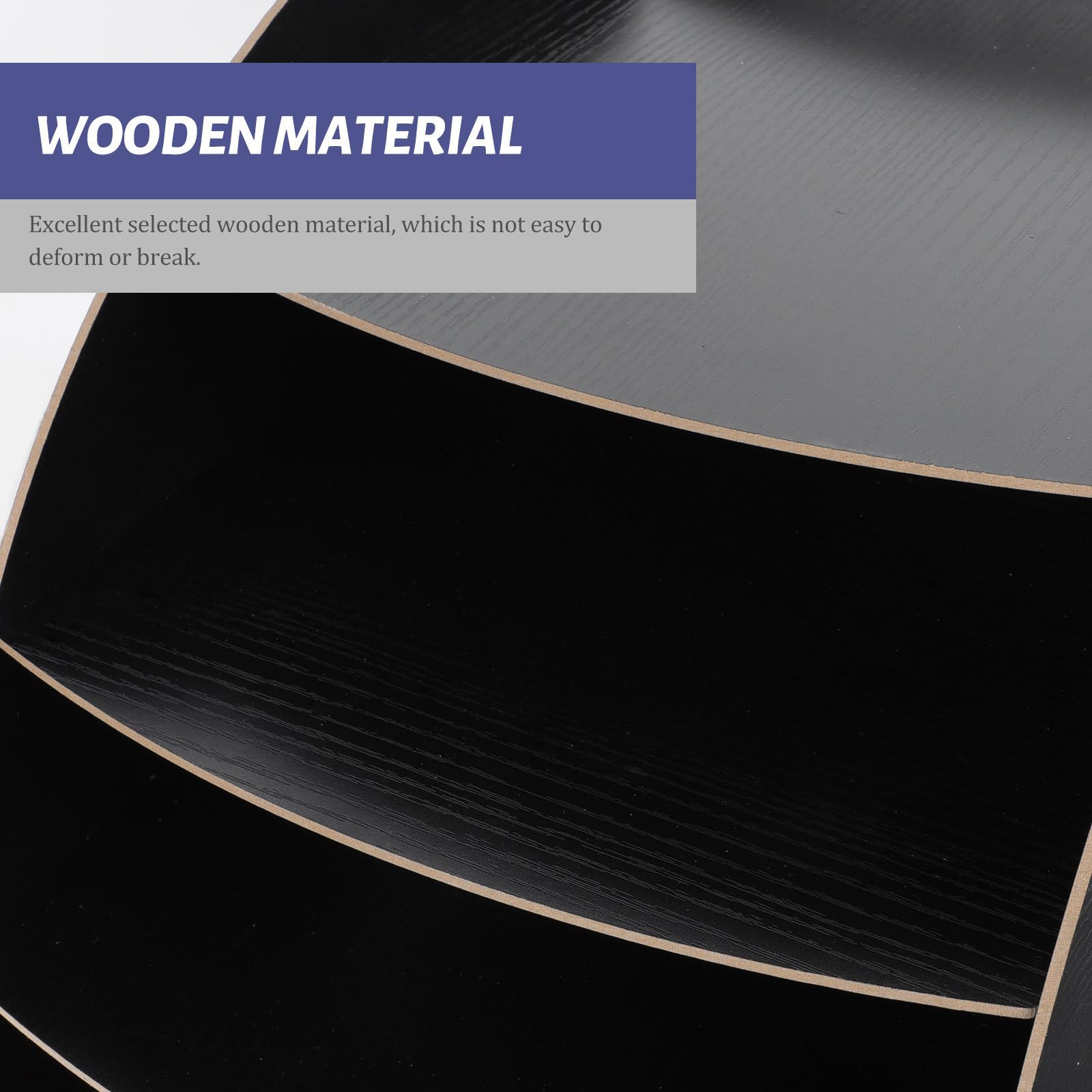 Estante de Almacenamiento de Madera Multicapa para Archivos y Notas Negro
