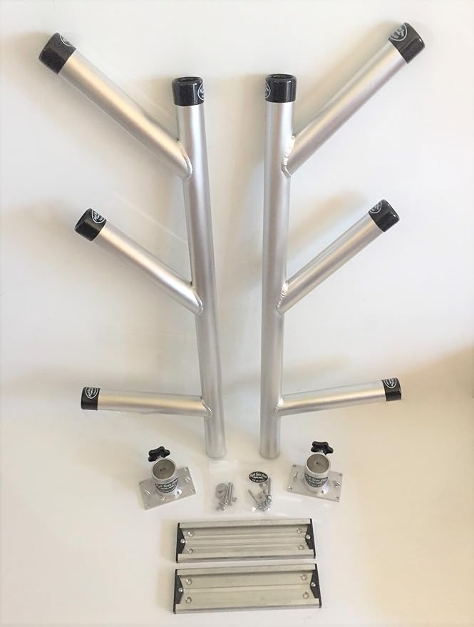 High Seas Gear Aluminum Triple Fixed Dipsy Diver Rod Holder