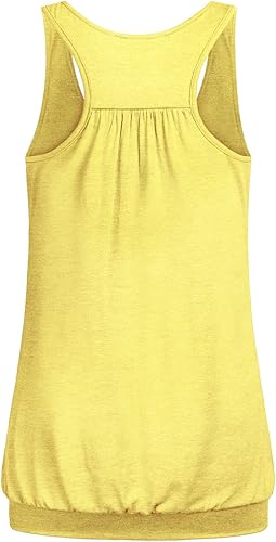 Miniatura 2 de Miusey - Camiseta sin mangas para mujer, cuello redondo, ajuste holgado, espalda cruzada, de yoga