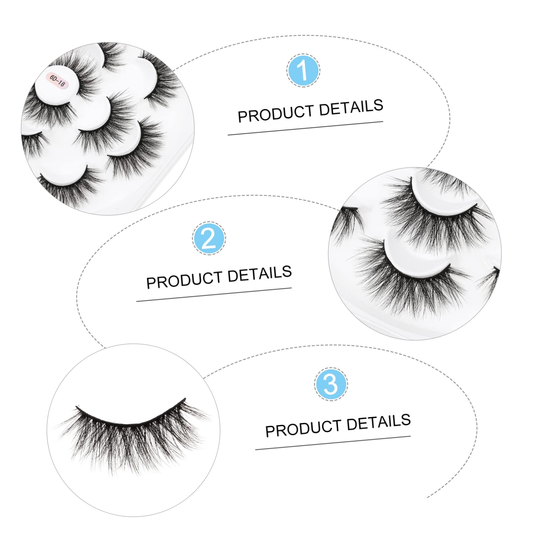 WOONEKY 5 Scatole Di Ciglia Finte Dallaspetto Naturale Ciglia Dense Per Trucco Da Donna E Ragazza Ciglia Finte Naturali Ciglia Di Bellezza Per La Vita Quotidiana E Le Feste