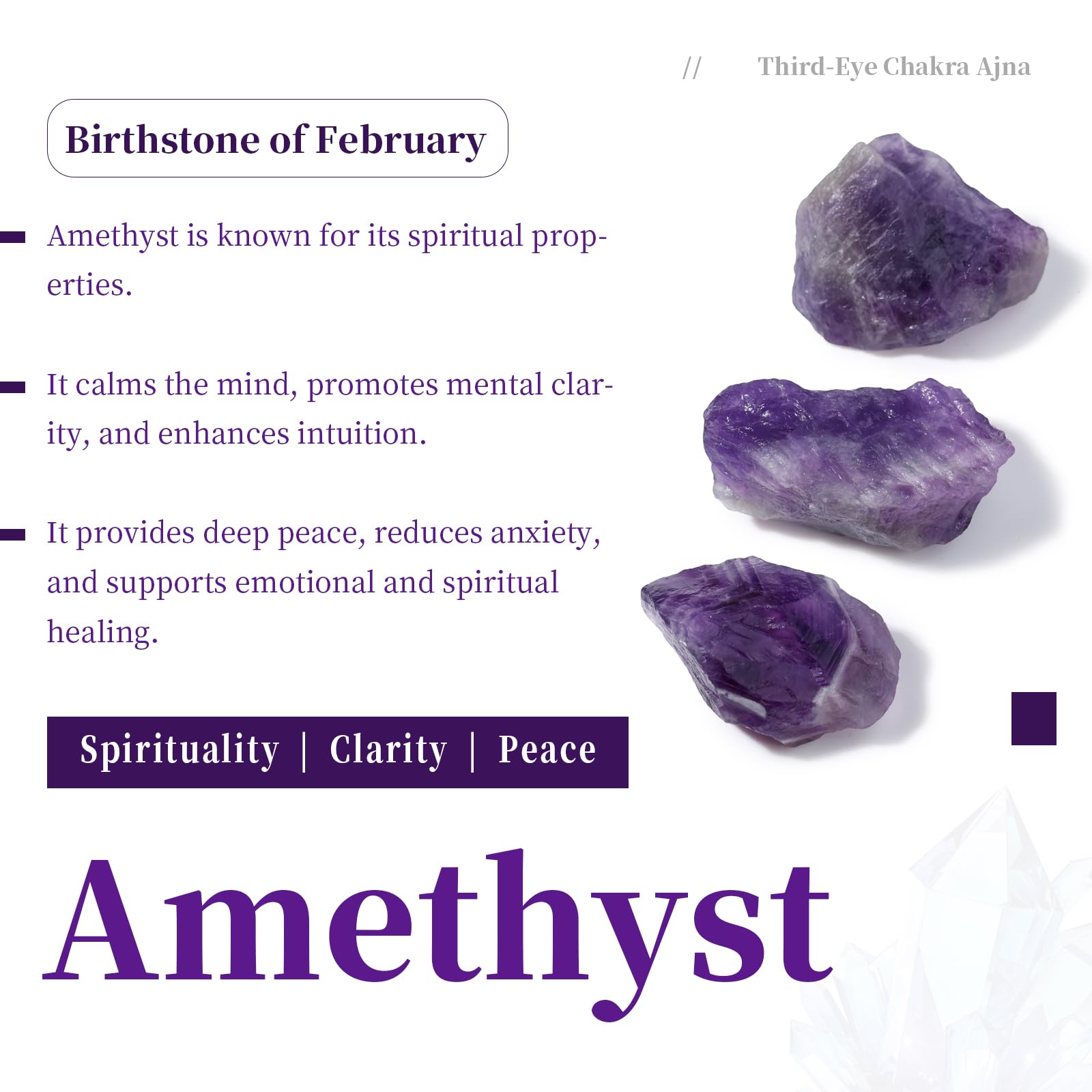 SUNYIK Amethyst Tumbled Chips Stone Crushed Crystal Quartz Pieces Irregular Shaped Stones 1pound(About 460 Gram)