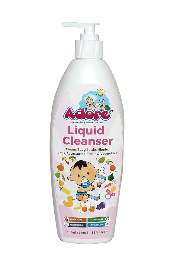 Adore Anti-Bacterial Liquid Cleanser for Baby Accessories, 500 Ml