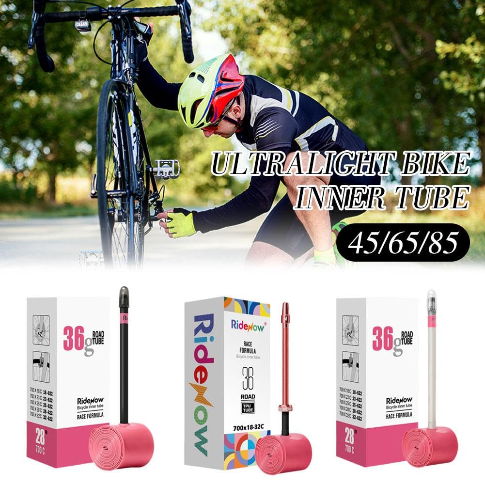 Chambres à air en TPU ultra légères 700 x 18-32 C avec valves Presta 45 mm/65 mm/85 mm et valve Presta en métal, pour route/Fatbike/Gravel, chambre à air de vélo, noyaux de Chambres à air en TPU ultra légères 700 x 18-32 C avec valves Presta 45 mm/65 mm/85 mm et valve Presta en métal, pour route/Fatbike/Gravel, chambre à air de vélo, noyaux de
