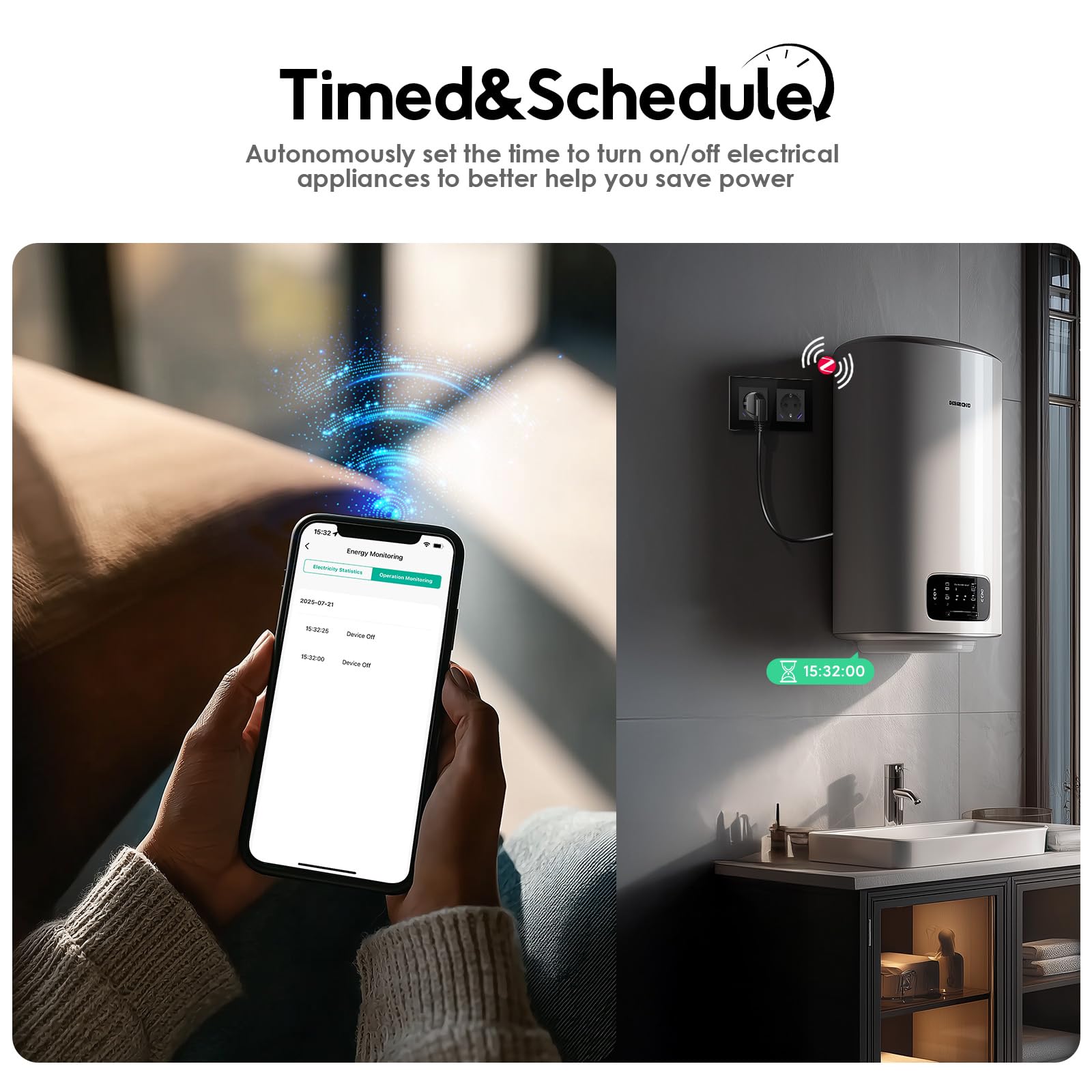 Zigbee Steckdose Unterputz Wandsteckdose mit Energieüberwachung, Doppelte Glassteckdose mit USB-A&USB-C, APP-Steuerung Arbeit mit Alexa/Google Home, Zeitpläne, Timer... Schwarz