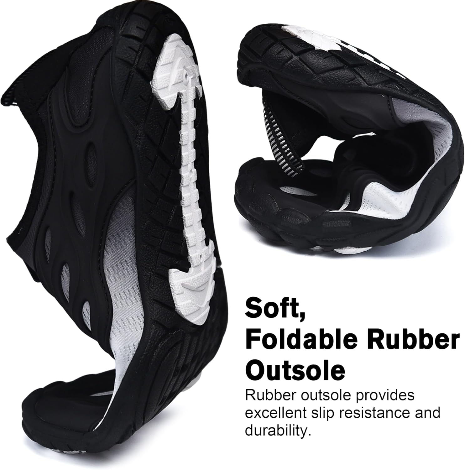 Water Shoes for Men and Women, Quick-Dry with Drainage Holes & Mesh, Non-Slip Beach Pool Shoes for Fishing, Hiking, Boating and Water Sports