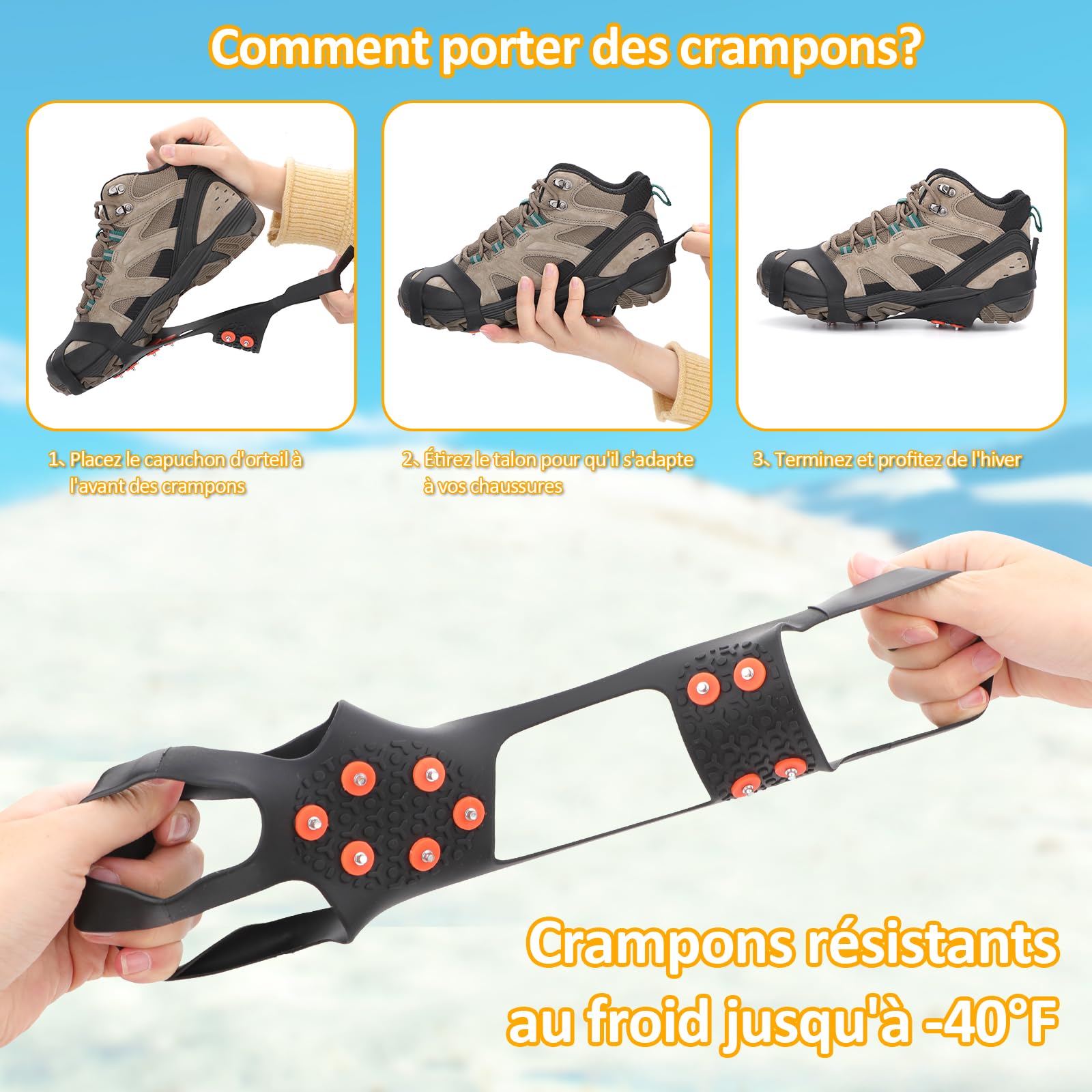 Ramponcini per Scarpe con Artigli in Acciaio e Denti in Acciaio