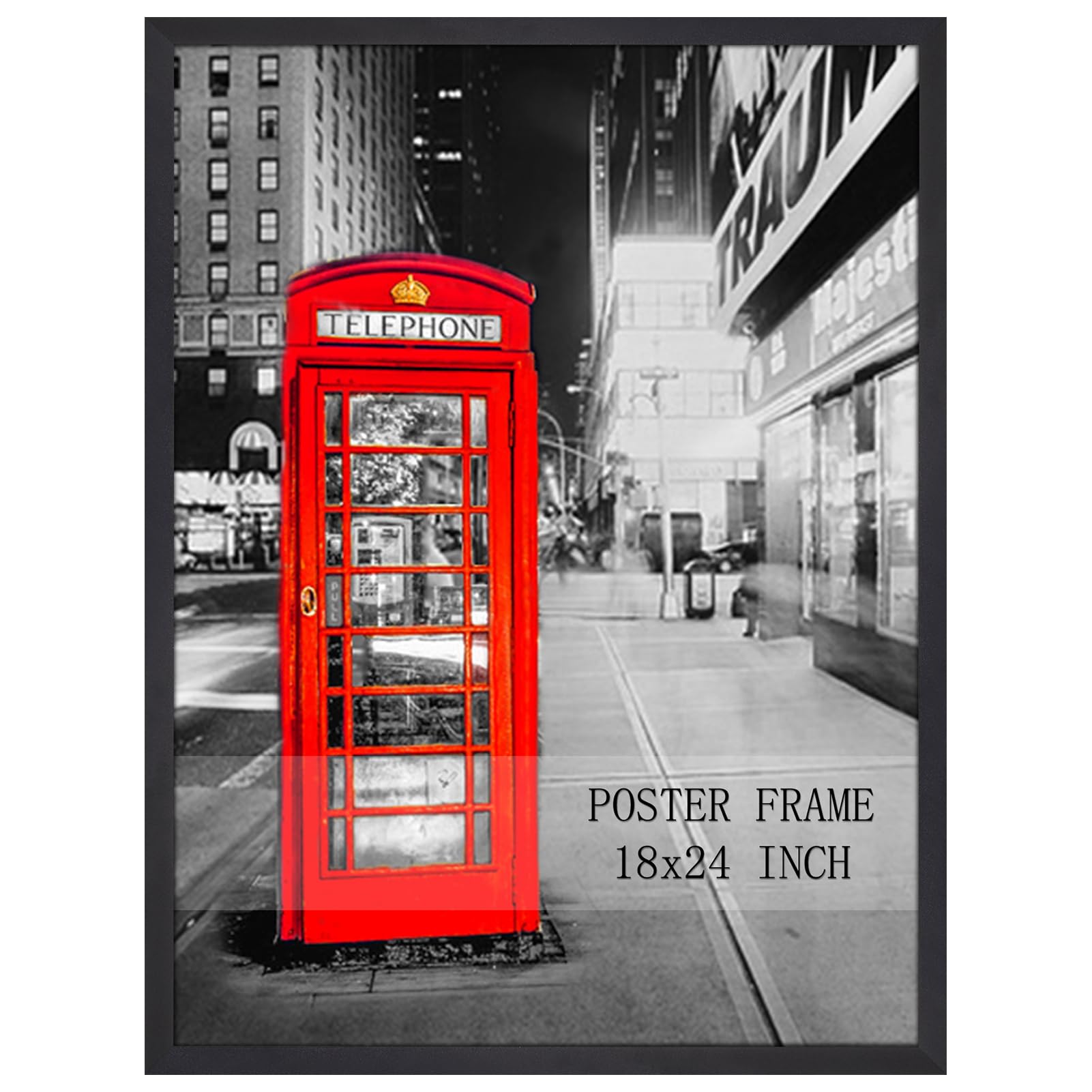 Lavezee18x24 Black Poster Picture Photo Frame, 1 Pack