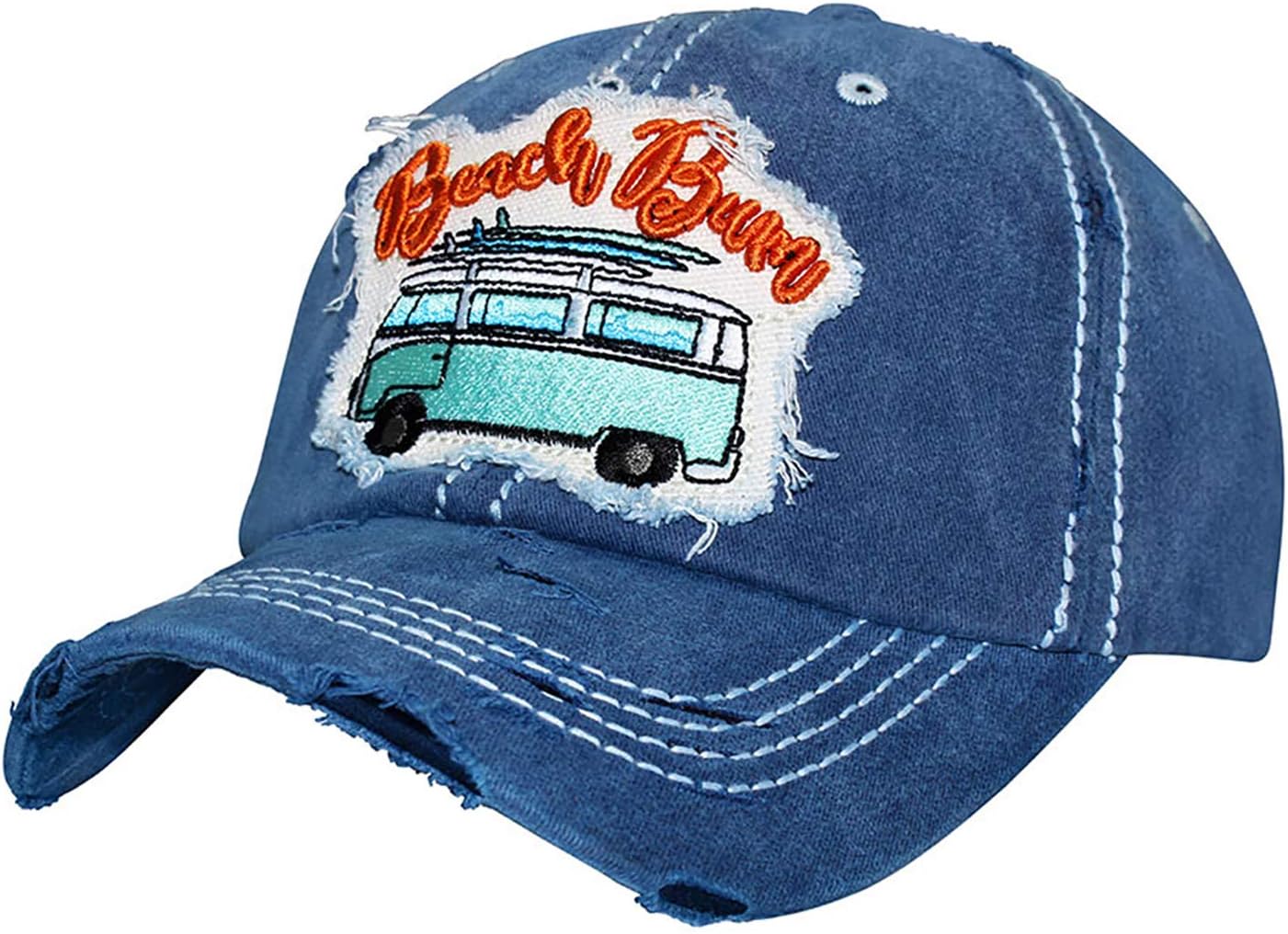 Funky Junque Womens Baseball Cap Vintage Distressed Embroidered Patch Saying Hat