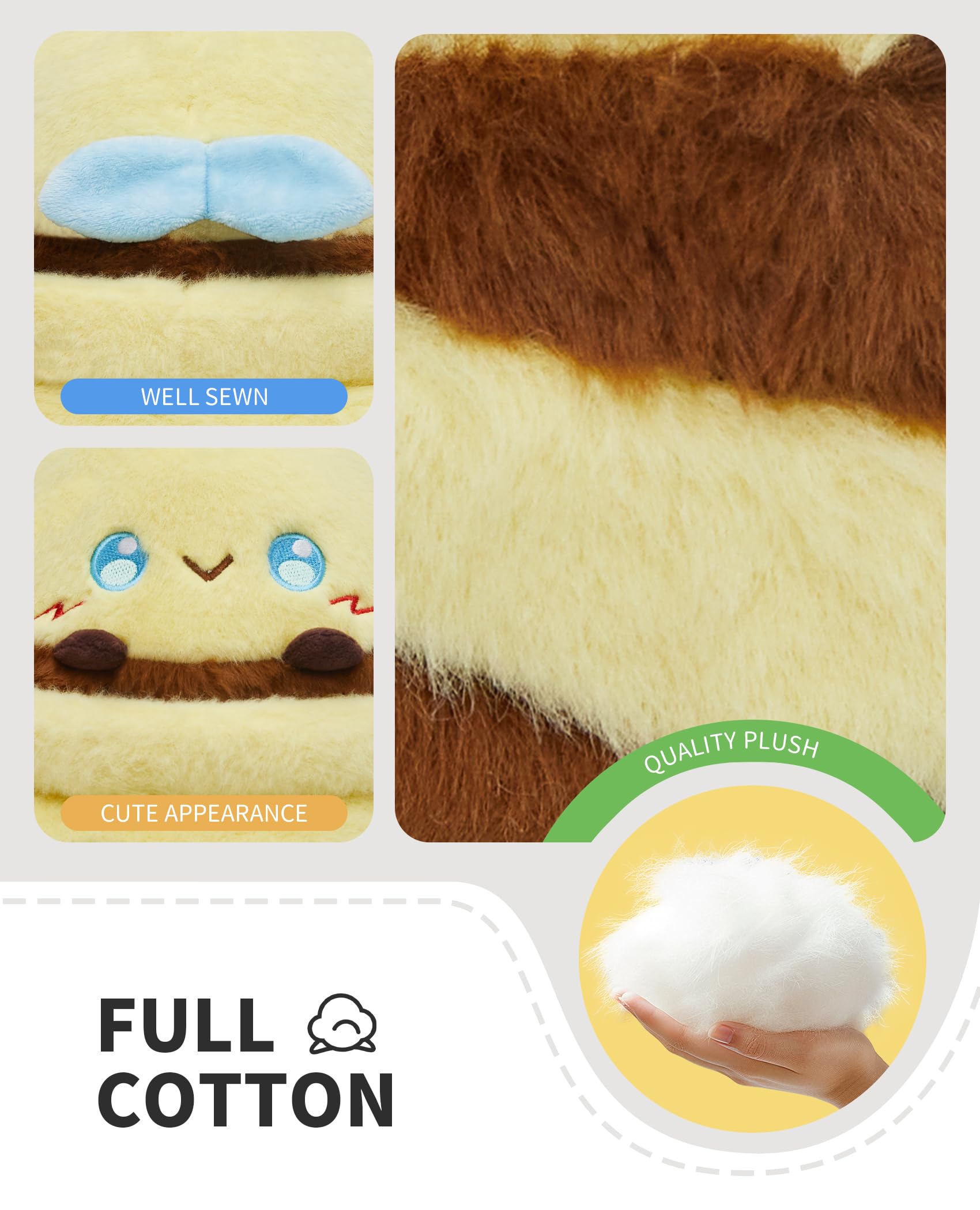 OLAOLA Cute Bee Plush Pillow Soft Honeybee Stuffed Animals 30cm Plushie Toy with 2 Little Bees for Kids Adults - Image 2