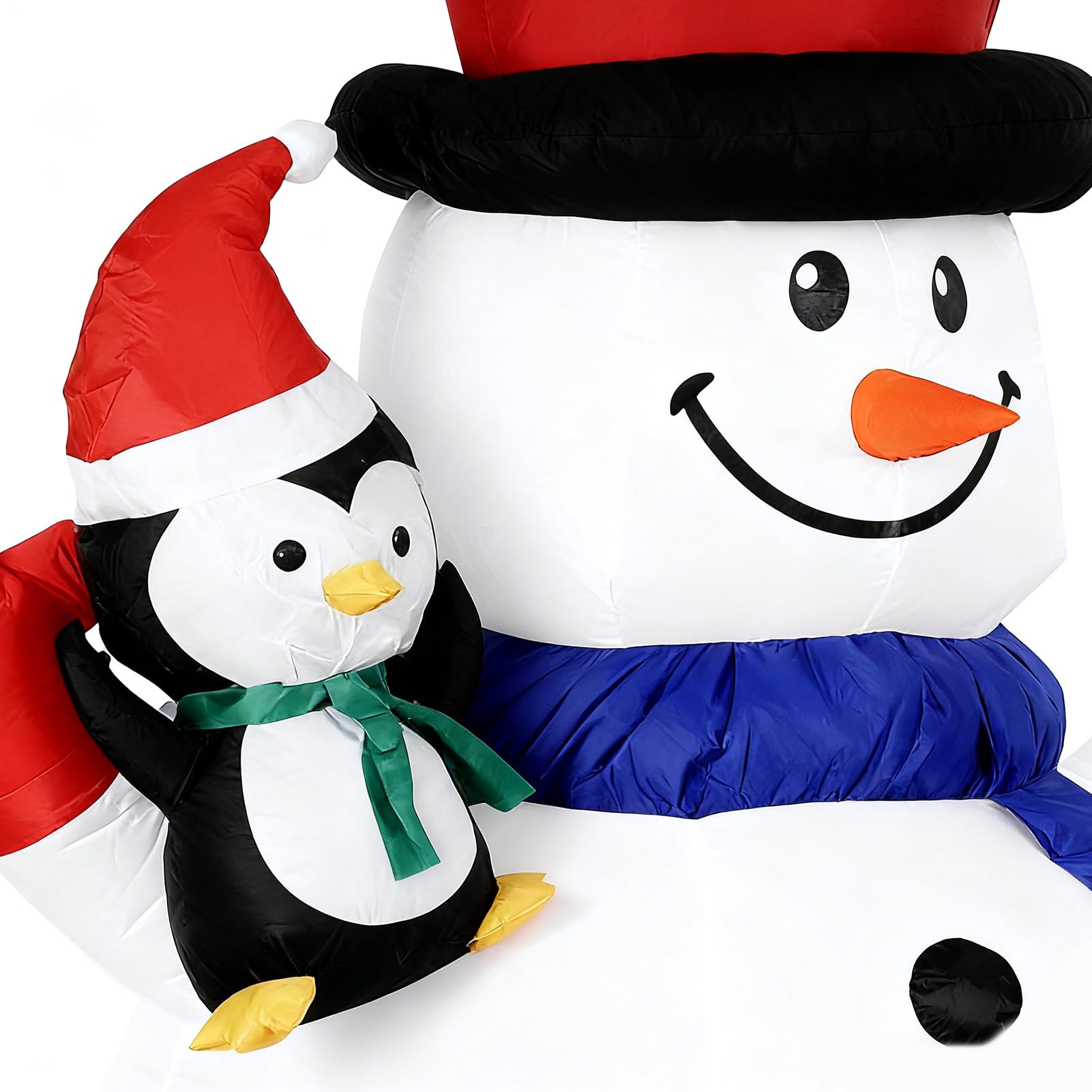 Muñeco De Nieve Inflable Navideño Inflable Estacional con Luces LED RGB Y 3