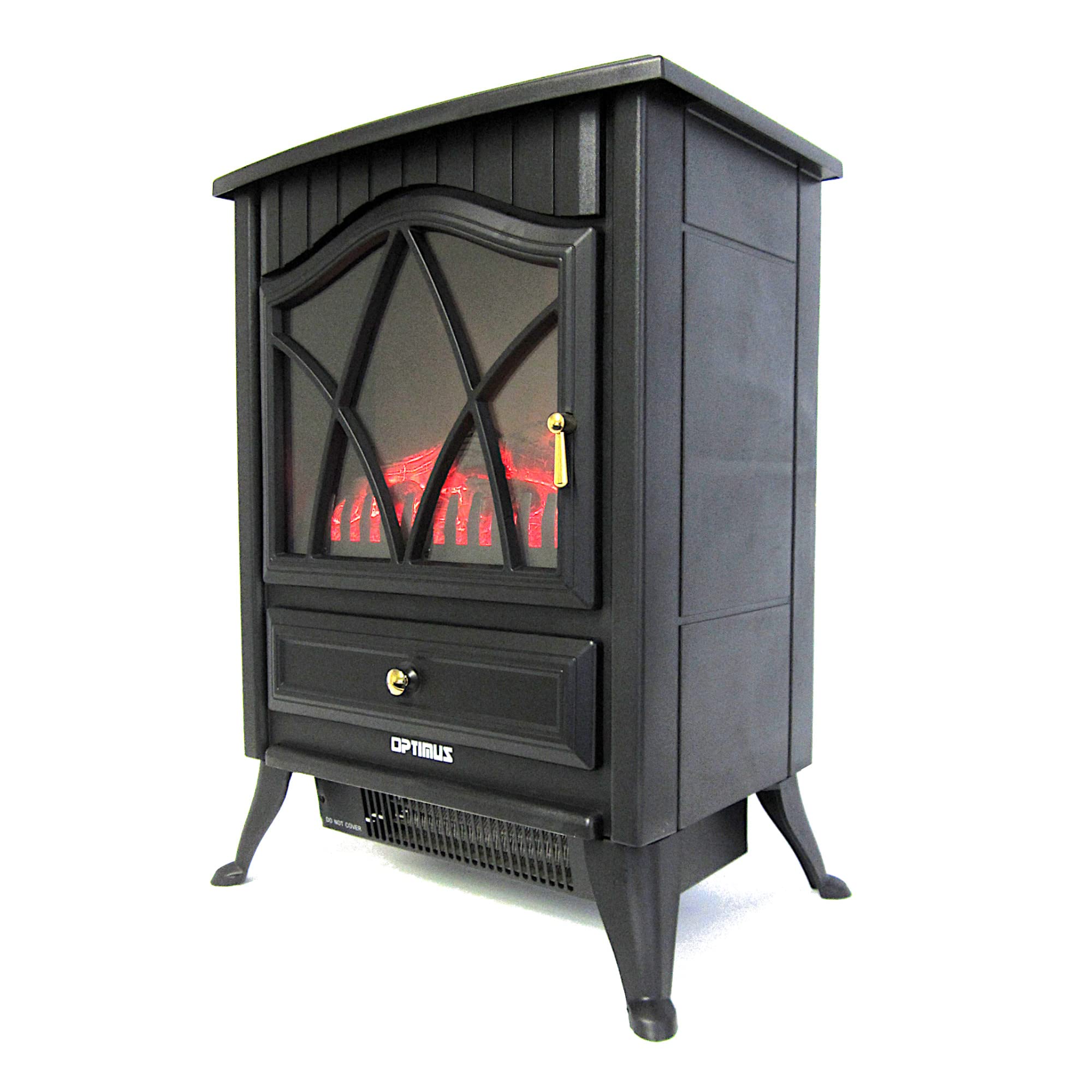Amazon.com: Optimus Electric “Flame Effect” Fireplace Heater, Black : Home  u0026 Kitchen