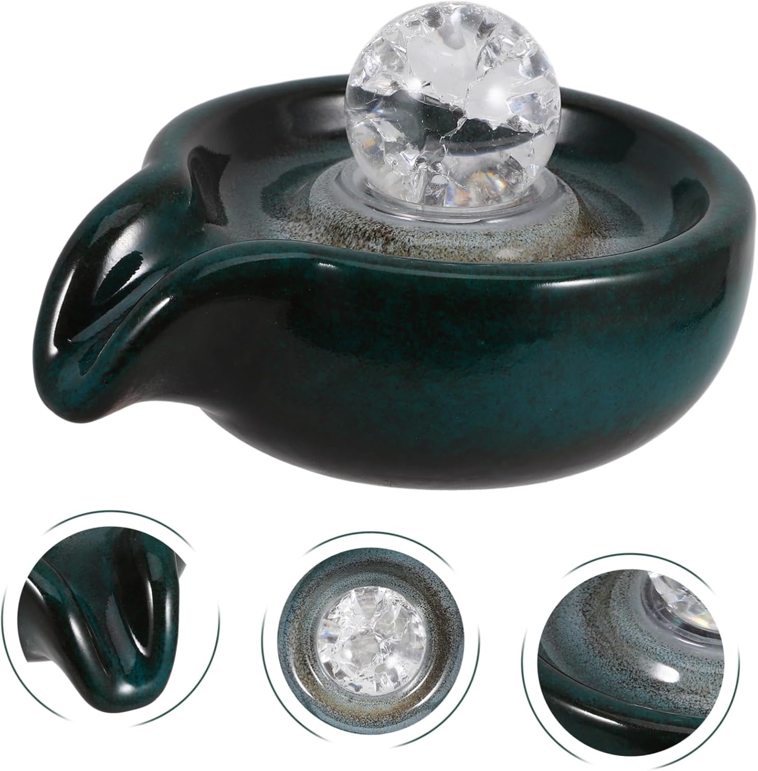 Ceramic Fountain Outlet for Garden Waterfall Decor Versatile Pottery Fountain Supply for Indoor Outdoor Use Promotes Oxygenation Aquatic Environments Peacock