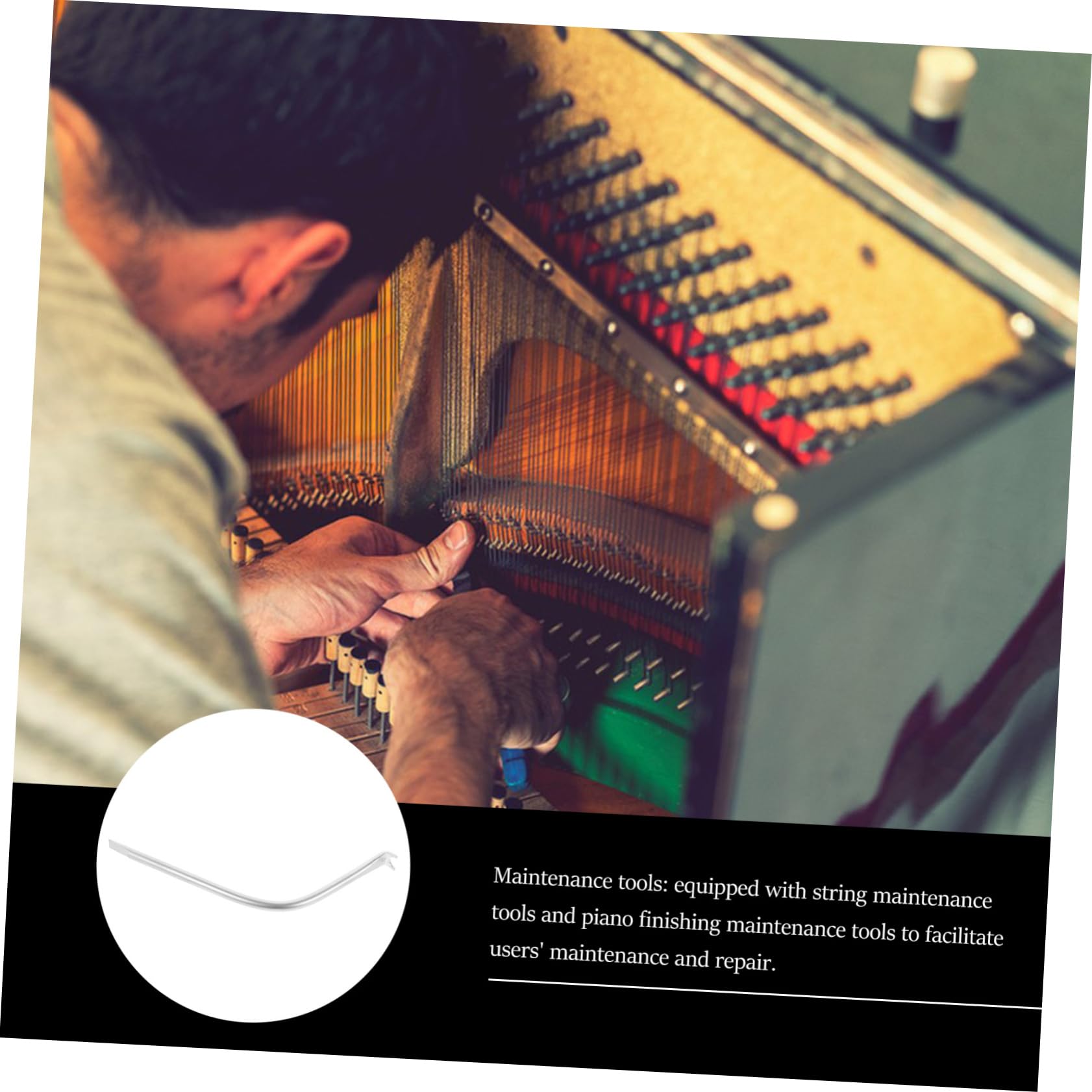 ifundom 4 Uds Cuerda De Piano Gancho De Cuerda Herramientas Especiales De Piano Herramientas De Reparación De Piano Accesorios De Reparación De Instrumentos Musicales Accesorios De Piano