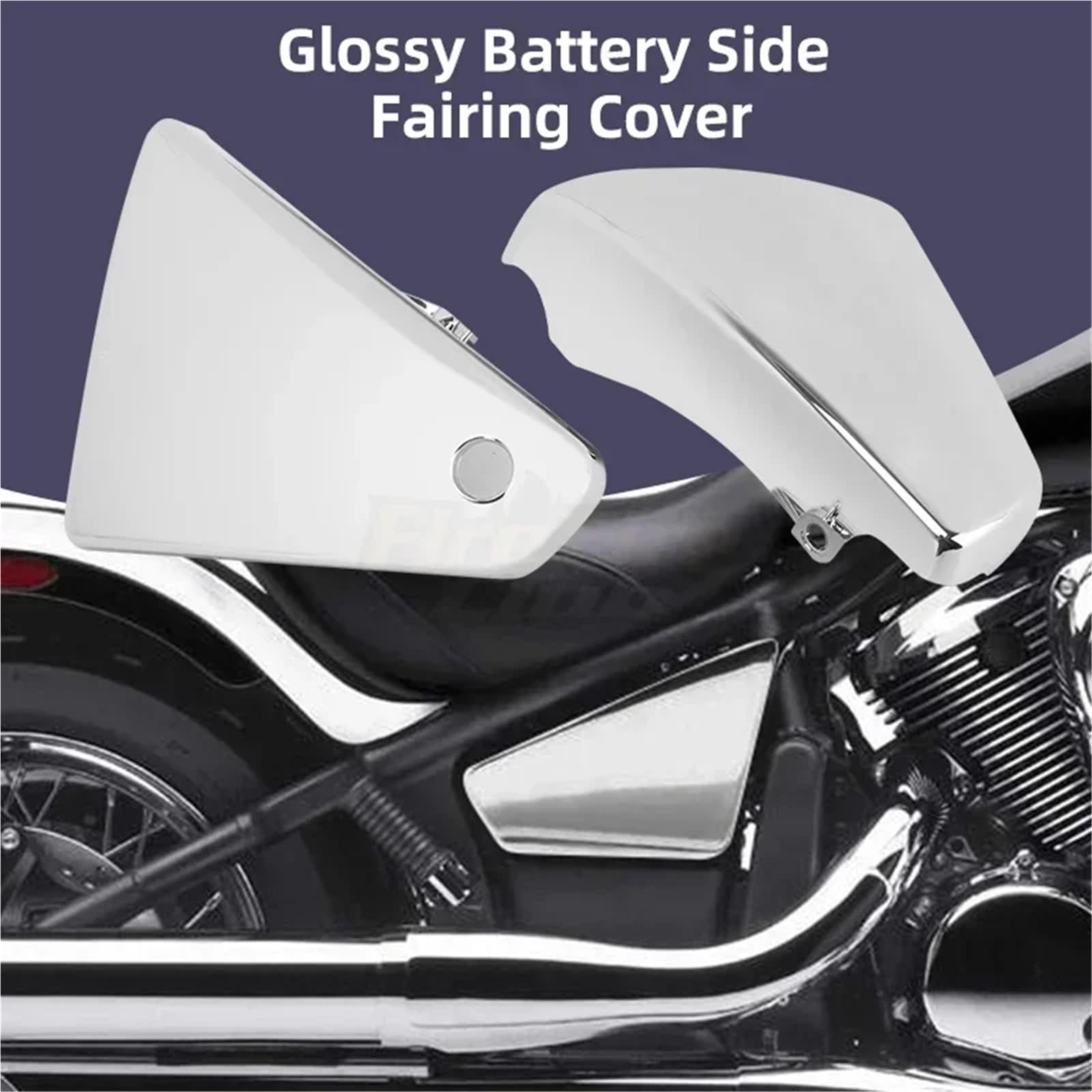 Battery Top Cover Side Battery Cover Chromowane osłony boczne akumulatora motocyklowego, osłona ramy, pasujące do Kawasaki Vulcan VN900 Classic Custom 2006-2020