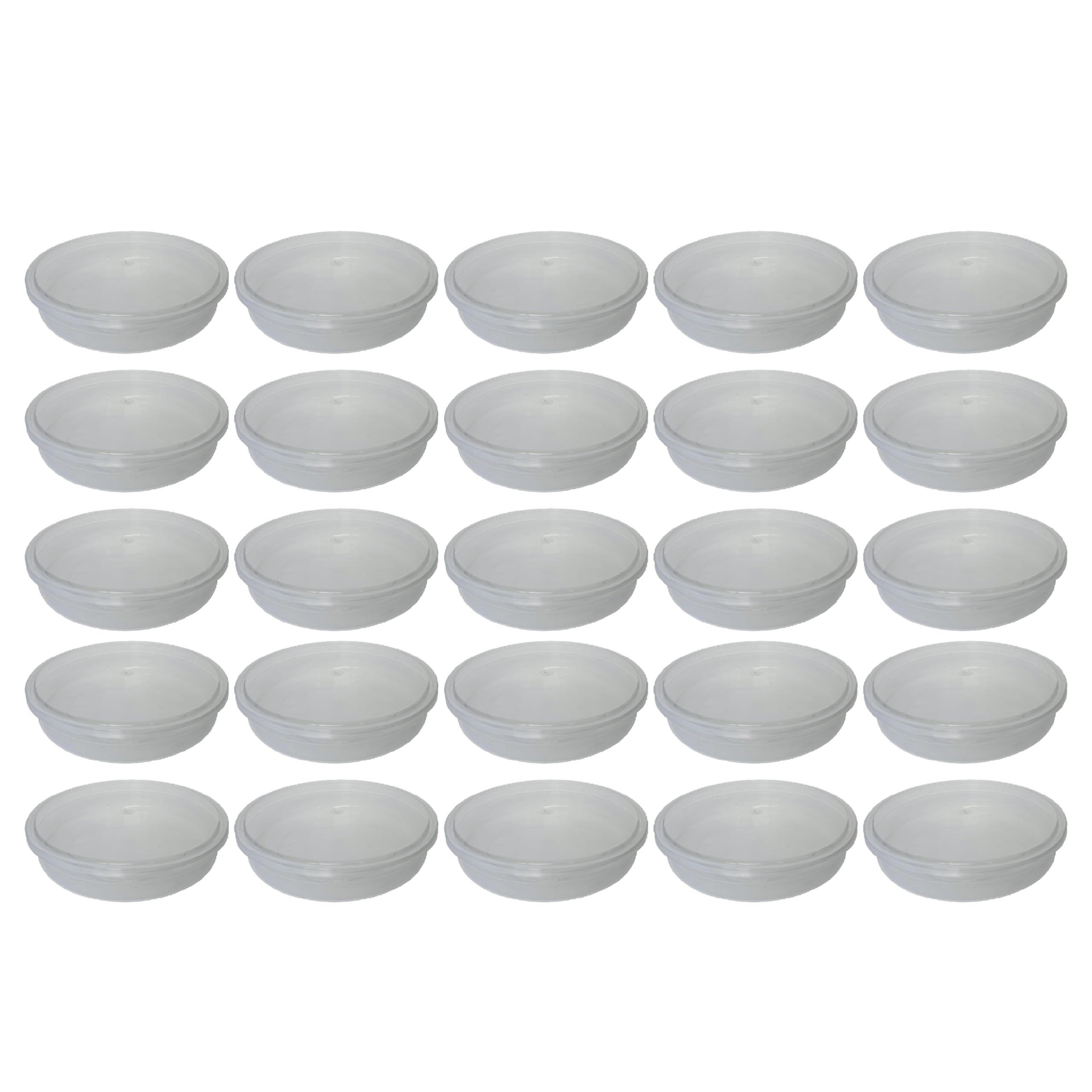 (Pack of 30) Clear Round Plastic Food Storage Containers With Secure Seal Lids Meal Prep Takeaway Storage Containers BPA Free Kitchen Storage Container Microwave & Freezer Safe (1.5L Litre)
