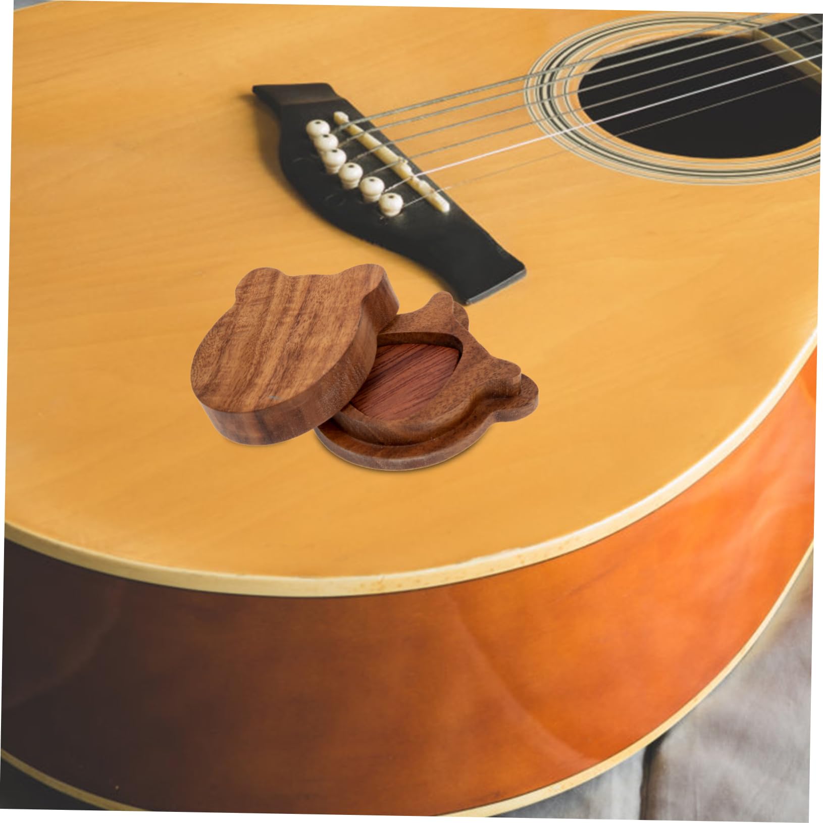 VICASKY 5sätze Praktisches Set Aus Holz-Gitarren-Picks Mit Für Gitarristen Schützt Die Finger Und Sorgt Für Einen Klaren Leicht Und Tragbar Für Folk-Gitarre