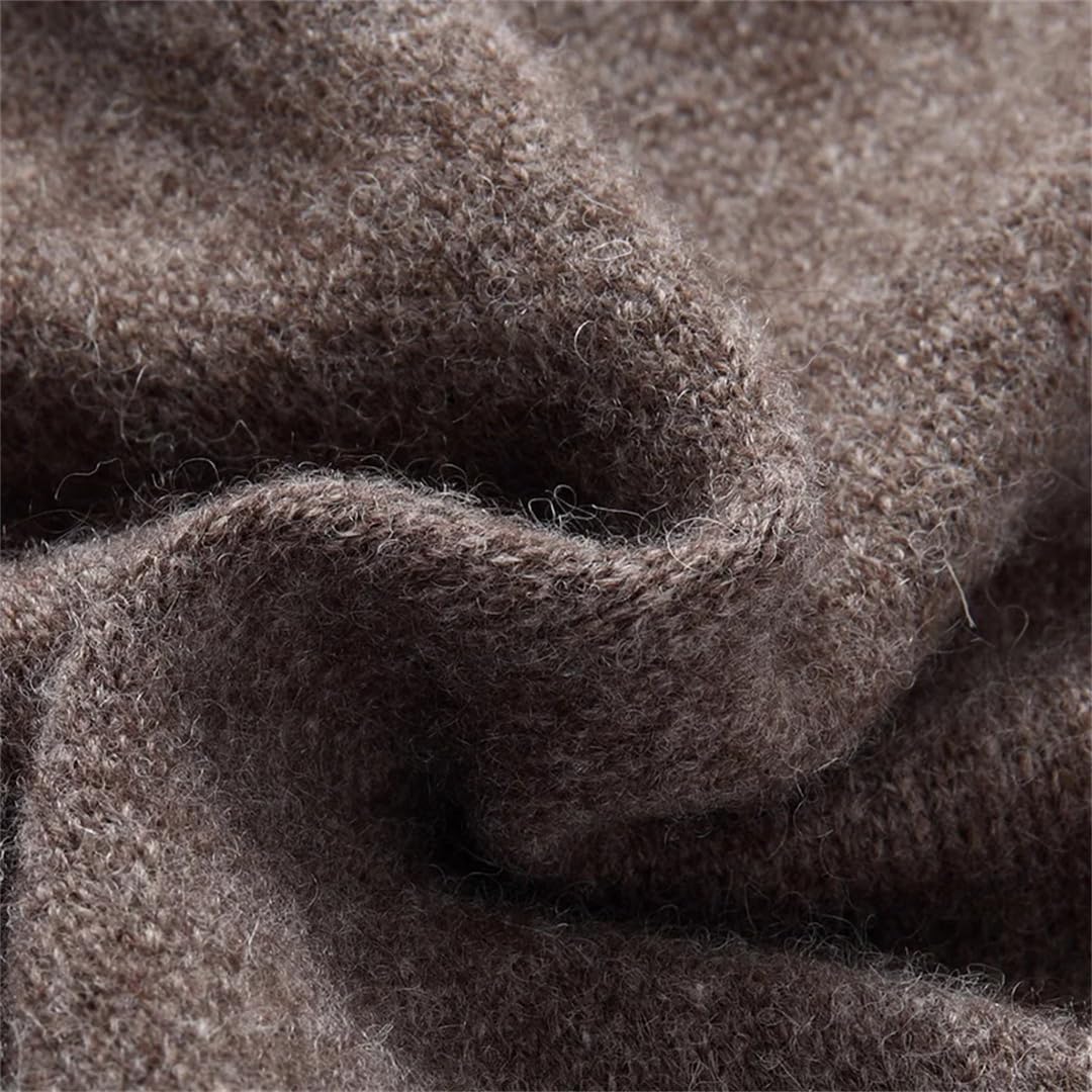 Chaleco de invierno para hombre, de cachemira, sin mangas, de punto grueso, casual, cuello en V