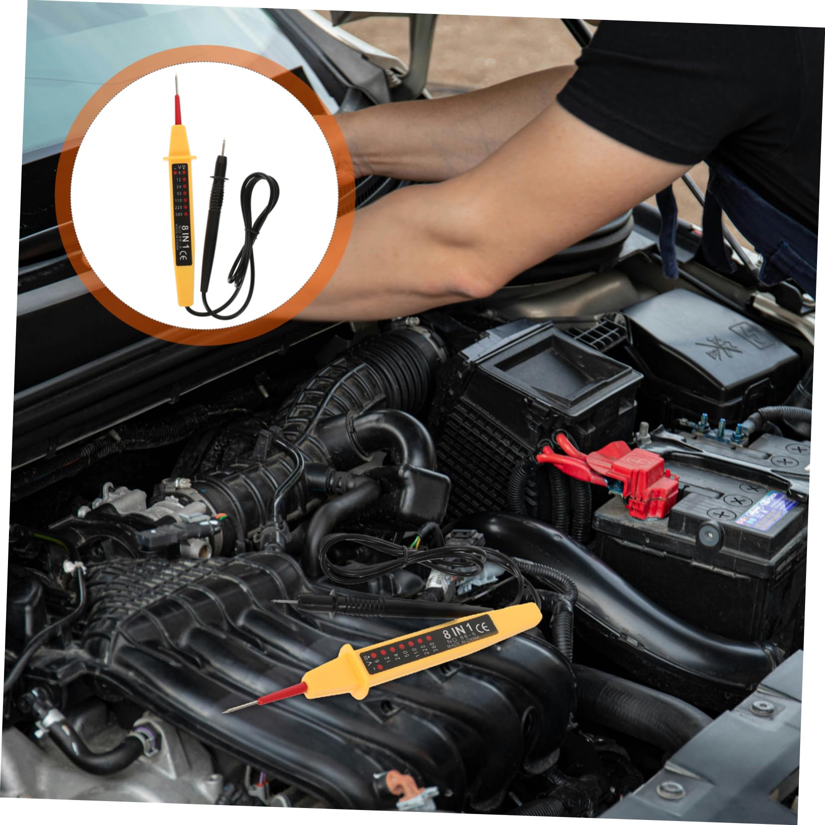 SOLUSTRE 4pièces Testeur De Tension Électrique Détecteur De Circuits Automobiles Outil Pratique Et Léger Pour Vérification De Voltage Et Continuité Conception Ergonomique Pour