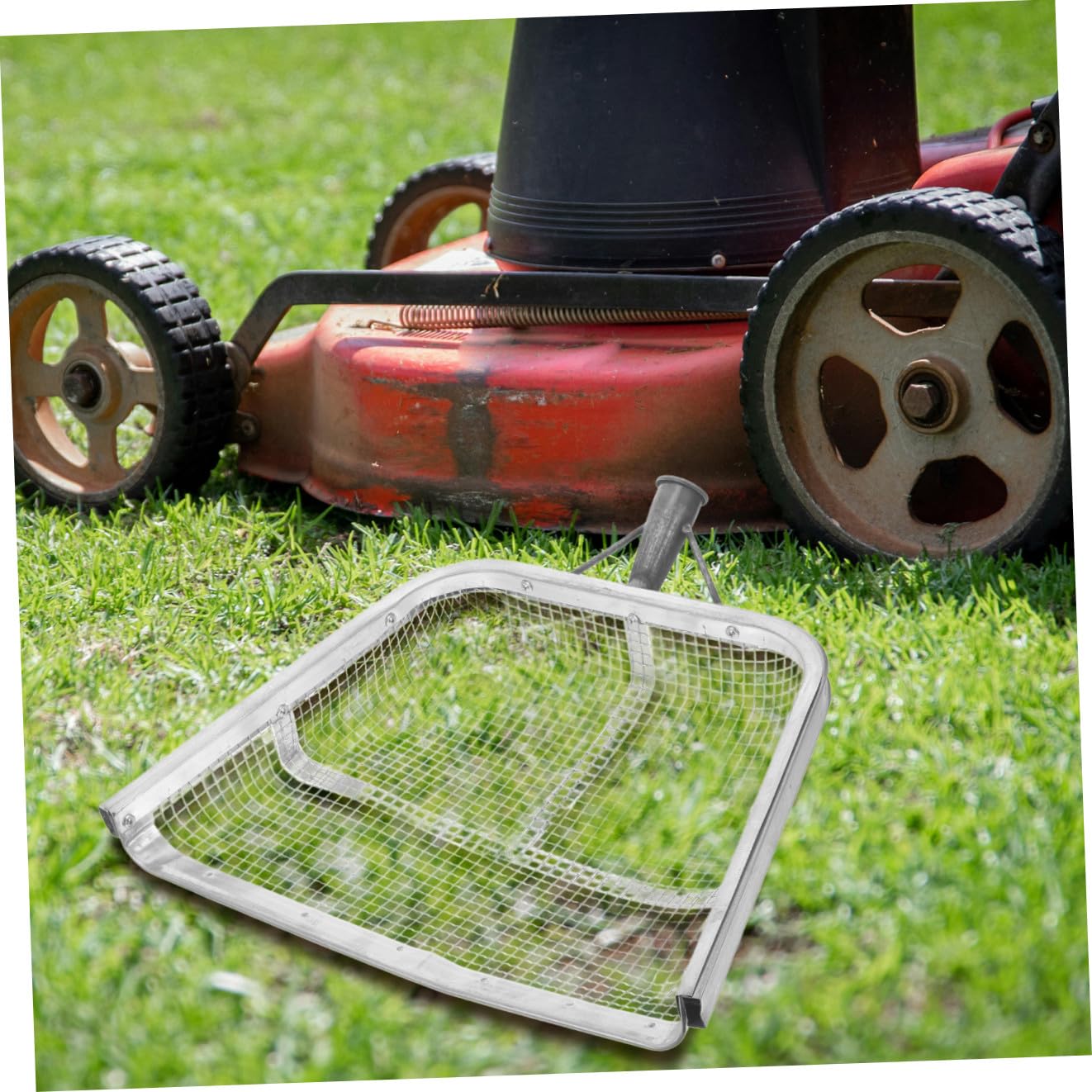 Outil de Tamisage du Sol en Fer Argenté, Léger et Portable, 1 Pièce | Usage Ferme et Plantation Familiale, Format Pratique Jardinage, Outil Agricole Polyvalent