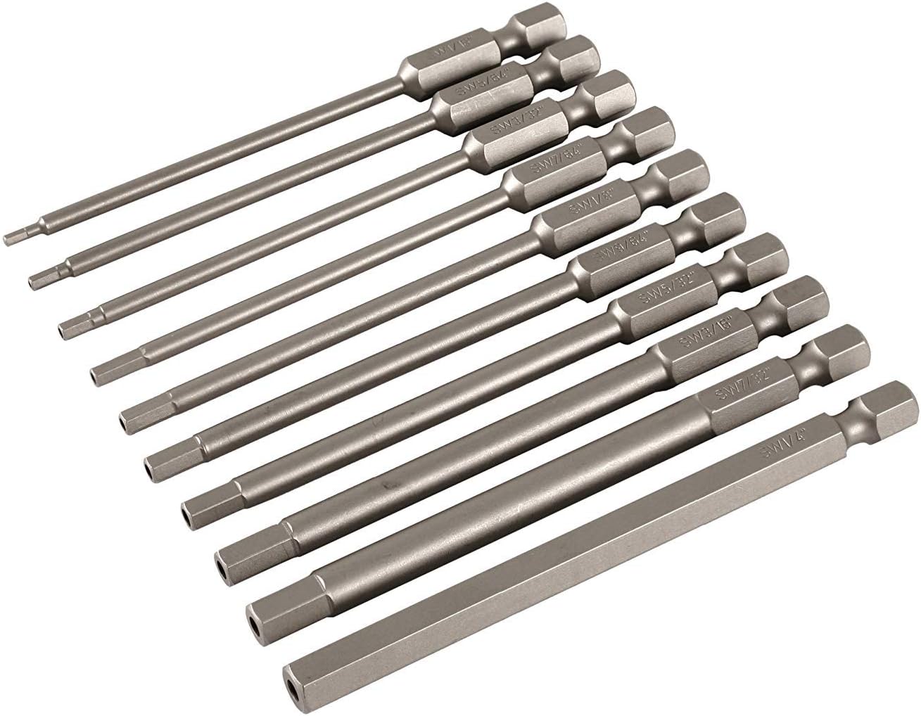 WIHA Security Hex Inch 90mm Power Blade Set, 10 Piece