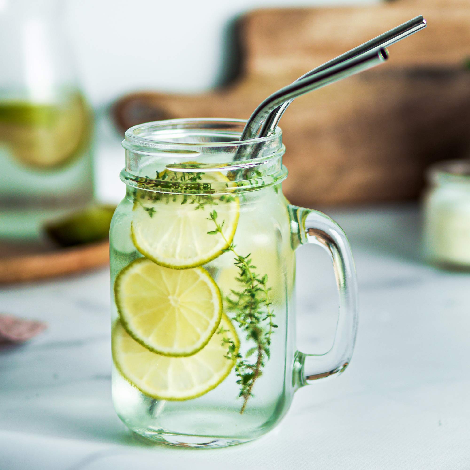 Oak & Steel - 36 Pailles En Acier Inoxydable & 4 Brosses Avec