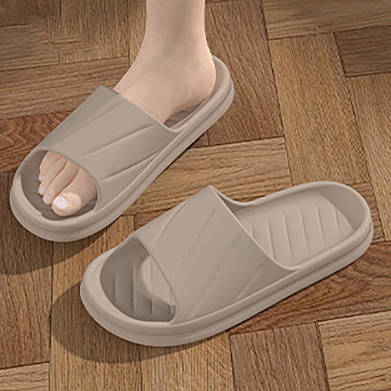 Ciabatte Casa Donna Estive Con Zeppa - Pantofole Spugna Antiscivolo