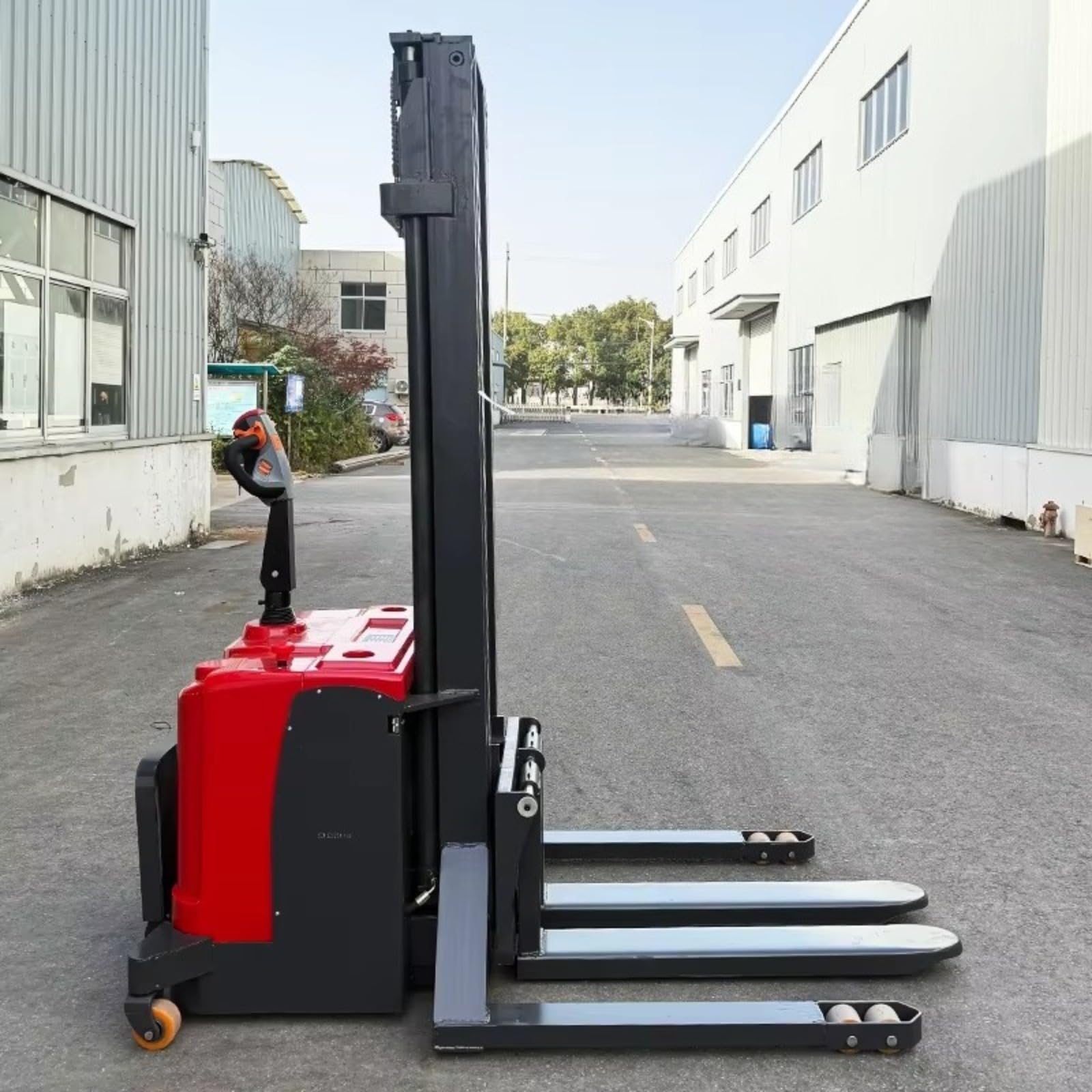 Apilador eléctrico completo de manipulación de palés de 1000 kg, 1500 kg, 3000 mm, altura de elevación, apilador de mano estable para almacén industrial y carga de mercancías