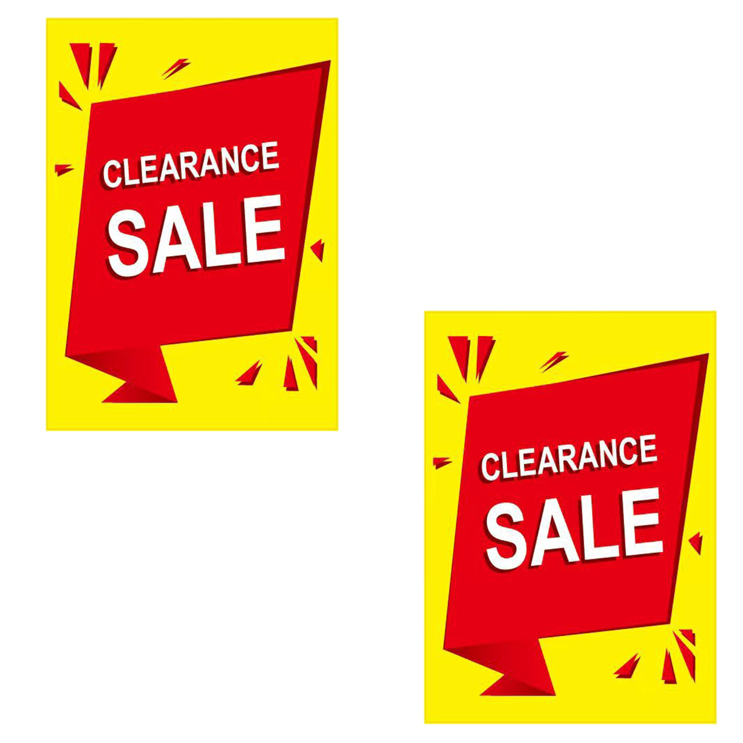 A1 Sale Posters Pack | Eye-Catching Store Display Signs for Retail | Clearance, Discounts, Special Offers, Huge Savings | Bright Colors (2, ClearanceSale (59.4cm x 84.1cm))