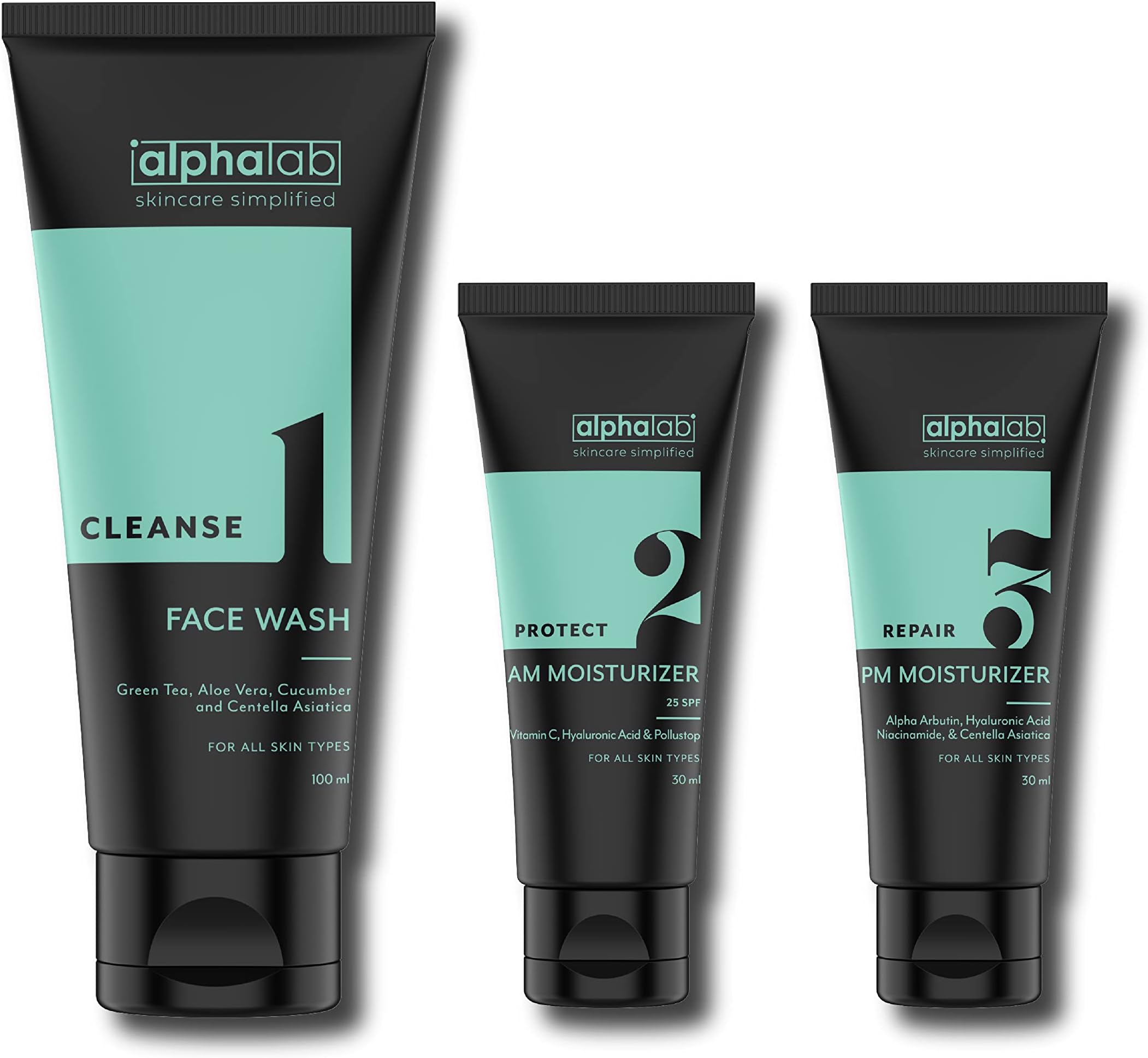 Essential Routine For Men | Face Wash | AM Moisturizer | PM Moisturizer | Cleanse, Protect, Repair