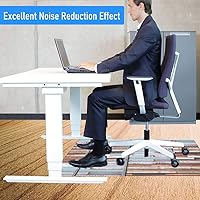 Vista 8 de Teal Hardwood Floor Desk Chair Mat, Painted Wood Board Horizontal Lines Birthdays Easter Holiday Print Backdrop Image, Protects Hardwood Floor Under