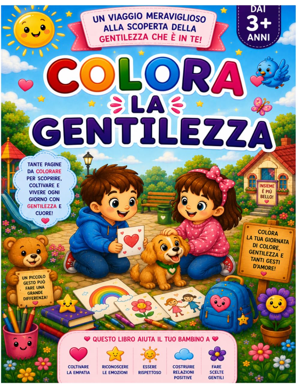 Colora la Gentilezza: Libro da colorare per bambini dai 3 anni in su (Colora le Emozioni)